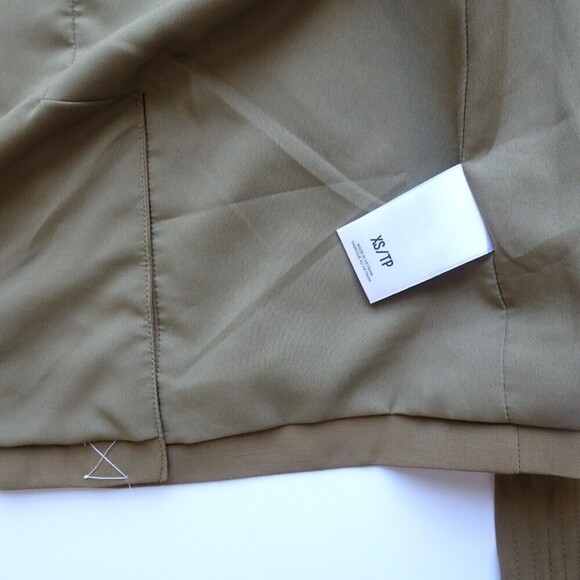 EXPRESS Women's Coat Jacket Belted Linen-Blend Lightweight Pockets NWOT XS - Picture 7 of 12